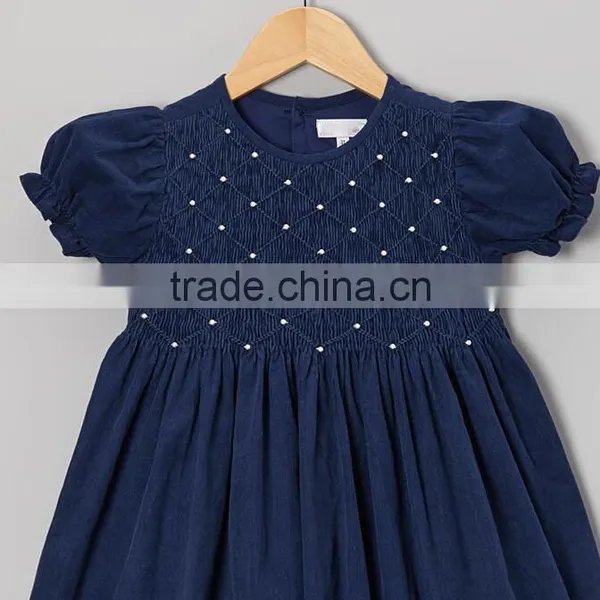 New Designs Children Frocks Dress For Baby Girls Cotton Baby Girl Summer Dress One Piece Smocked Children Clothes photo-2