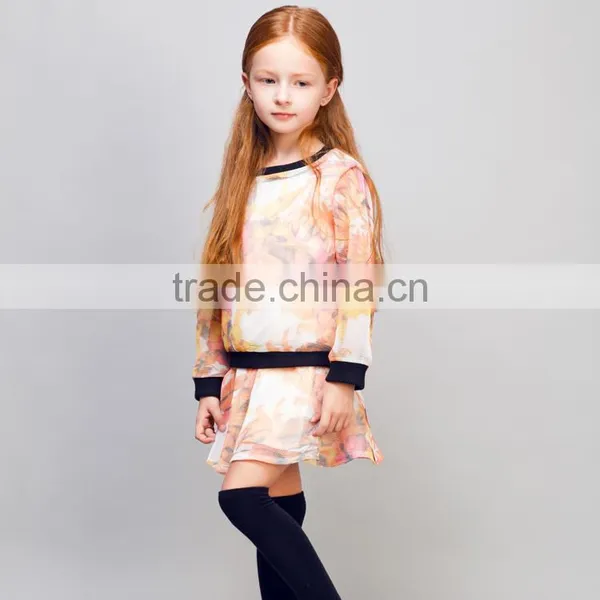 Stock Available! COOL KID ZONE 2016 Fashion Kids Autumn Clothes Girl Dress Suit 4 to 14 Years Old Kids Girl Autumn Dress photo-4