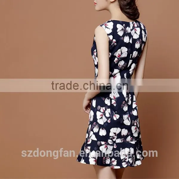 2015 New Fashion Print Long Dresses for Women Sleeveless Beach Dress Female Floral Casual Cute Boho Maxi Summer Dress photo-2
