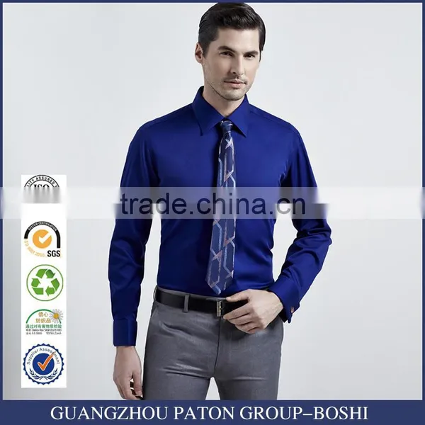 2016 New Model Shirts For Men Royal Blue Shirt photo-2