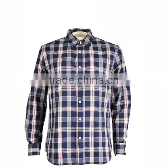 100% Cotton Yarn Dyed Men's Embroidered Long Sleeves Shirts photo-3