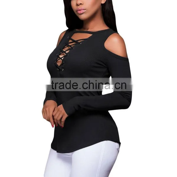 Wholesale Sexy Women Long Sleeve Bodysuit Blouse Top For Wholesale 2017 photo-4