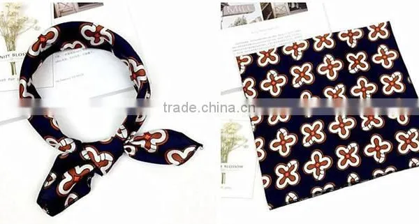 Customized Design Printed Promotional Silk Scarf photo-4