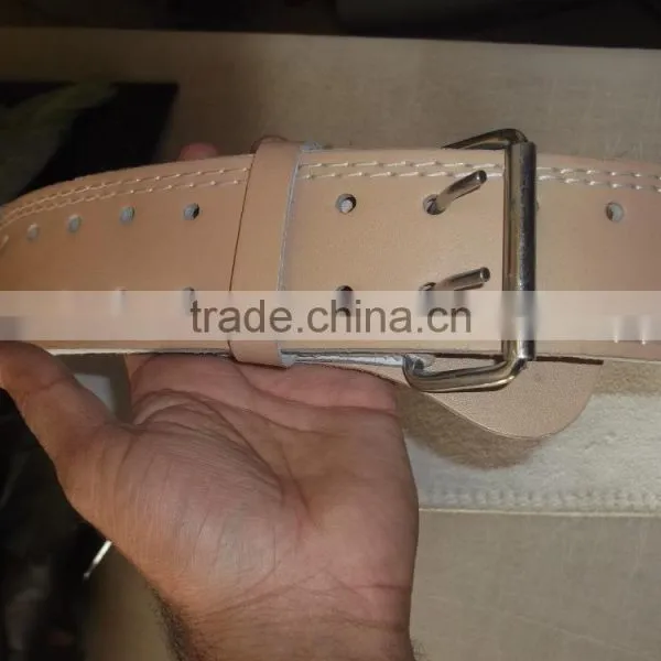 Top Quality 6" Foam Padded Natural Leather Weight Lifting Belts photo-5