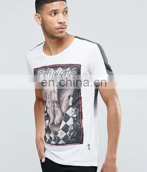 2016 Wholesale Custom High Quality Tshirt 95% Cotton 5% Spandex Men Printed t Shirt photo-2