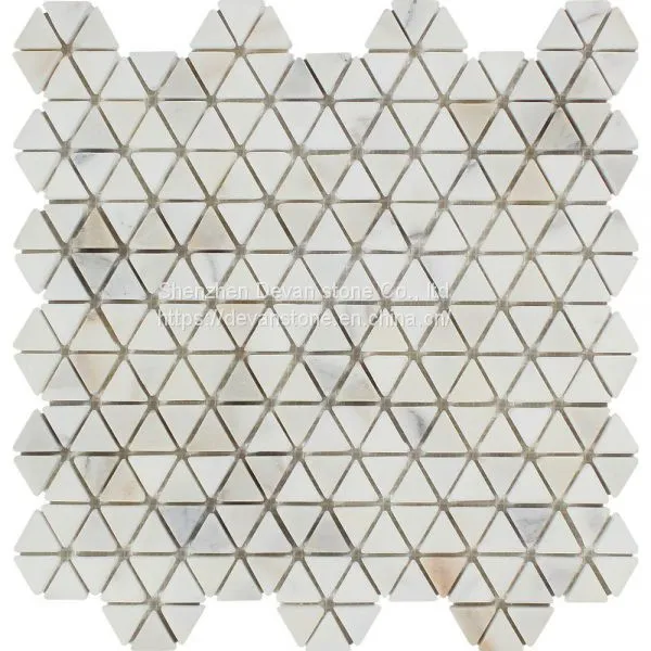 Calacatta Gold Herringbone Backsplash Mosaic photo-5