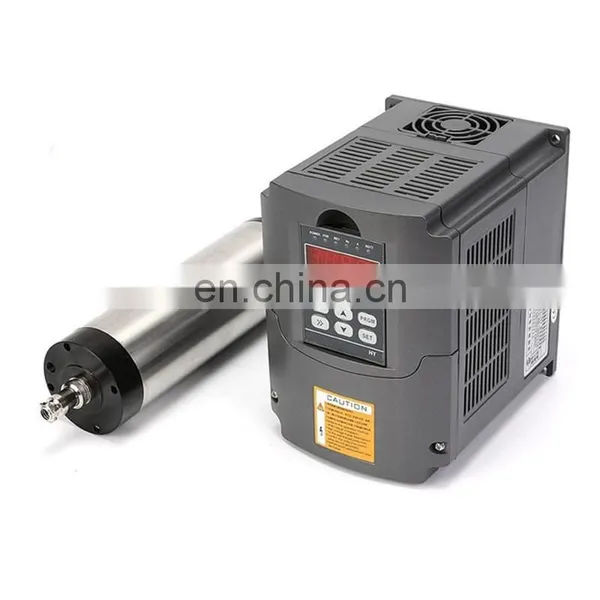 1.5kw Air Cooled Spindle Motor 4 Bearings 1.5 kw CNC Milling Spindle & 220v 1.5kw Inverter VFD & 80mm Bracket & ER11 Collects photo-2