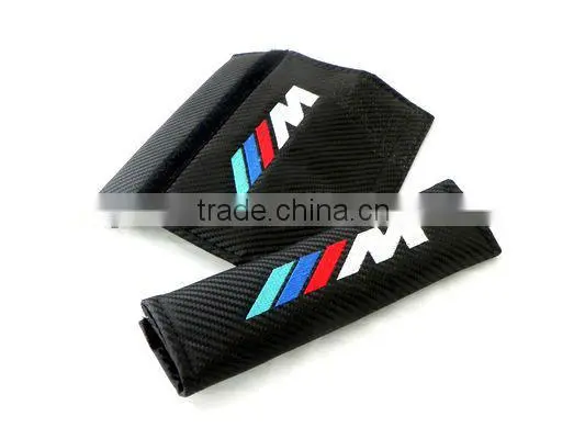 Custom Made Logo Design Carbon Fiber Seat Belt Harness Shoulder Pads Cover photo-3