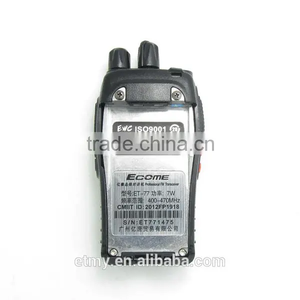 100 Mile Walkie Talkie Long Distance Woki Toki Two Way Radio Ecome ET-77 Uhf Talkie Walkie photo-3
