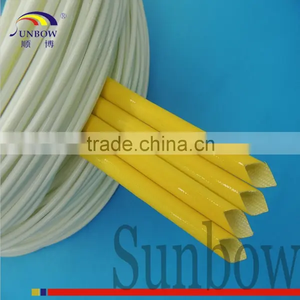 Insulating Varnished Electrical Insulation Fiber Glass Red 25MM Flexible Pipe photo-2