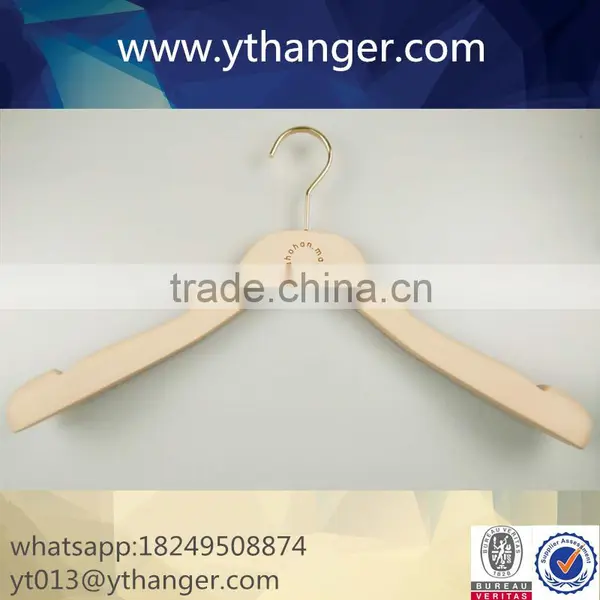 CY-655 Luxury Wide Shoulder Rubber Wooden Hanger With Rubber Pant Hanger Supplier's Choice photo-3
