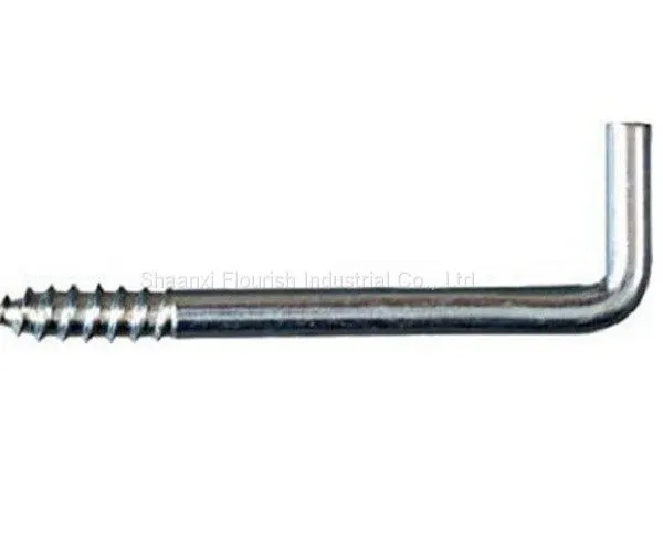 L Shape Threaded Mechanical Fasteners / Self Tapping Square Bend Screw Hooks photo-4