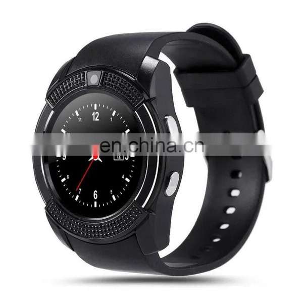 V8 User Manual Wrist Watch Phone With Camera SIM Card Slot Waterproof Smart Watch Iosv8 Smart Watch