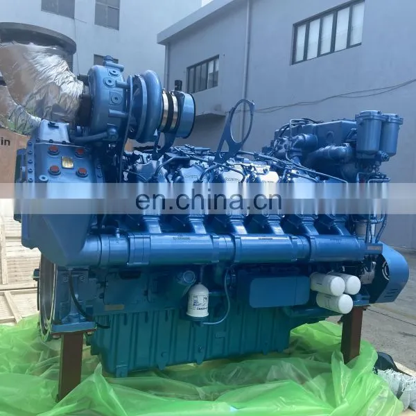 662KW/1500RPM Weichai Water Cooling 900hp Marine Engine 12M33C900-15 photo-2