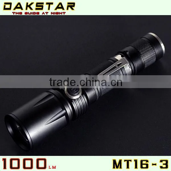 DAKSTAR Hot Selling MT16-3 1000LM Side Switch Stepless Diming 1101 Police Flashlight Quality Choice