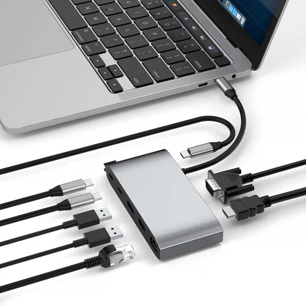 9-in-1 USB3.0 Full-featured Type-C Docking Station photo-2