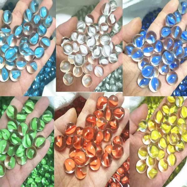 16mm x 25mm Cat's Eye High-White Three-Color Glass Marble Jumper Game Machine Use photo-5