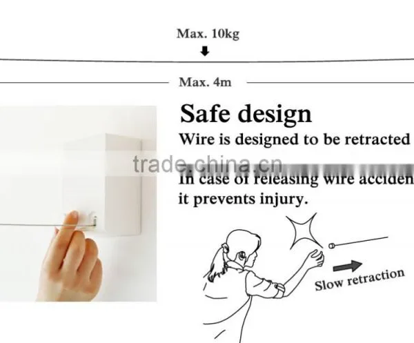 Retractable Clothes Hanger Made in Japan to Dry Clothes Indoor With Retractable Wire and Sophisticated Design photo-5