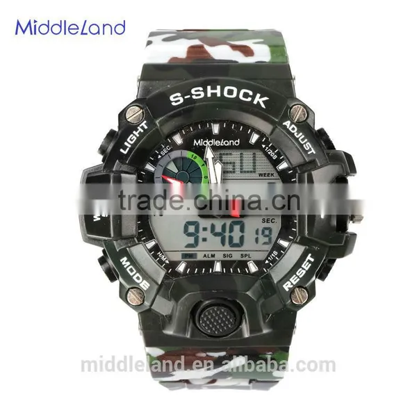 Luxury MIDDLELAND Brand Watch Latest Item Men Sports Double Movement Analog Digital Watches photo-2
