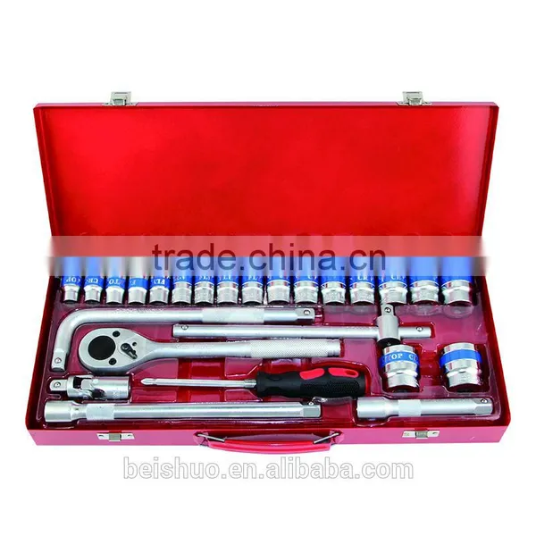 Popular in Thailand 24pcs Socket Set Metal Box 1/2" Screwdriver Socket Set Ratchet Bit Torx Hex Screw Driver photo-5