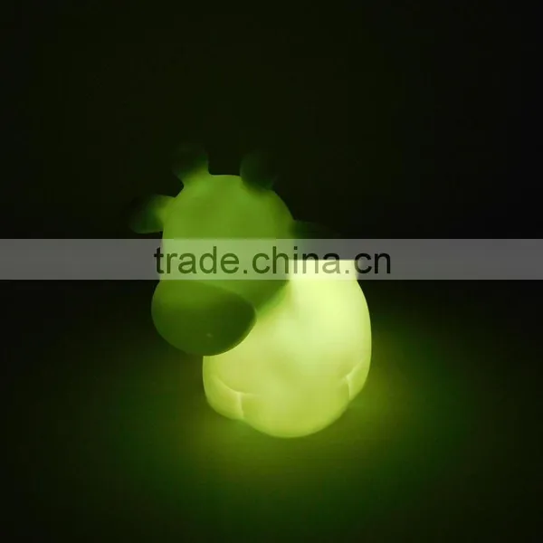 Cute LED PVC Beautiful Vynil Sheep Toy With Colorful Flashing Night Light Decoration Indoor photo-4