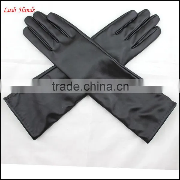 Long Women Dresses Imitation Leather Fabric Wholesale Factory Gloves