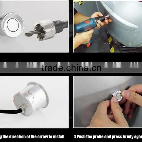 Factory Outlet Video Parking Sensor,4.3 Inch Display +4 Parking Sensors +car Camera photo-3