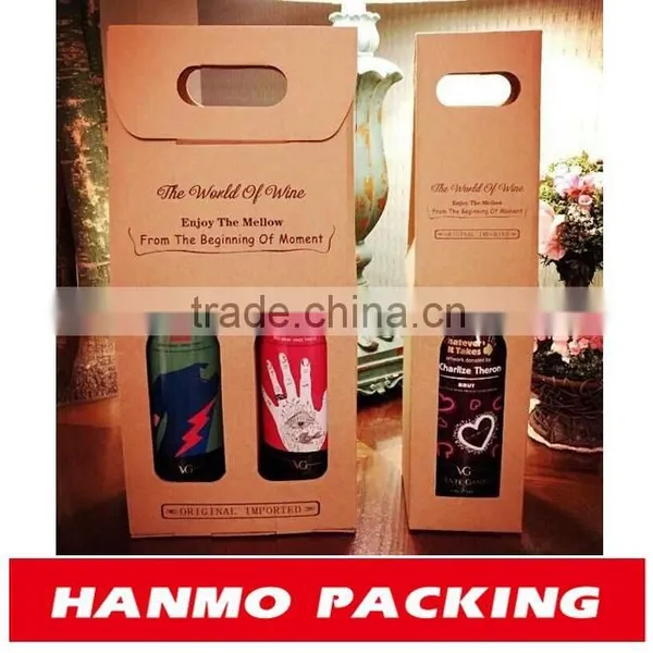 Design Your Own LOGO Corrugated Cardboard Wine Box Wholesale Factory Price photo-2