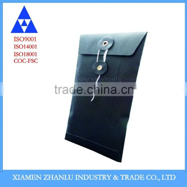 Black String & Washer Pocket Style Envelope