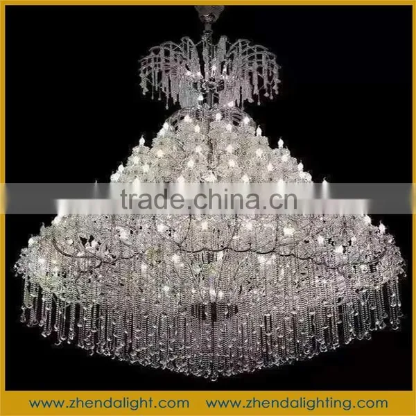 modern led chandelier/large crystal chandeliers for hotel/luxurious crystal chandelier