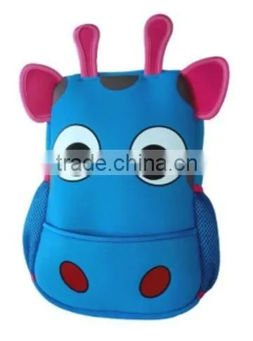 lovely cartoon animal shape school bag for primary school students