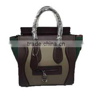 Women Lady Fashion Smile Face pu Leather Handbag Dropshipping Yiwu Patchwork Handbag photo-5