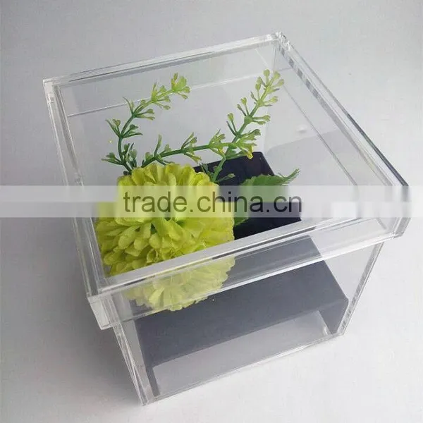 New Product 2016 Wholesale Acrylic Desktop Gifts Rose Display Box photo-4