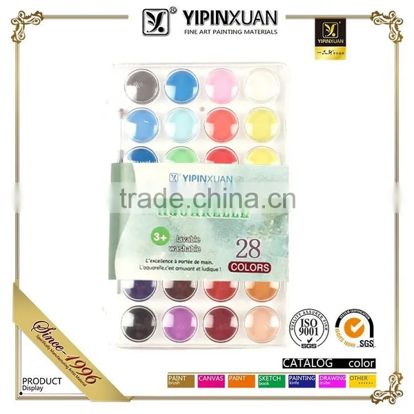 China Hot Selling High Quality 12Colors Dry Water Color Paint Set For Kids With Brush photo-6