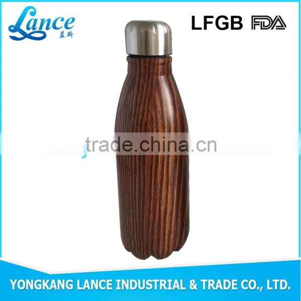 China Factory Wholesale Cola Shaped Vacuum 18/8 Stainless Steel Water Bottle photo-2