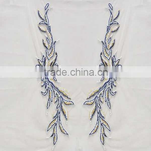 Beautiful Sewing on Mesh Dress Beaded Rhinestone Sew on Bling Applique WDP - 017 photo-2