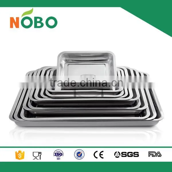Nobo 4.8cm High Rectangle Stainless Steel Cheap Bluk Dinner Plates photo-4