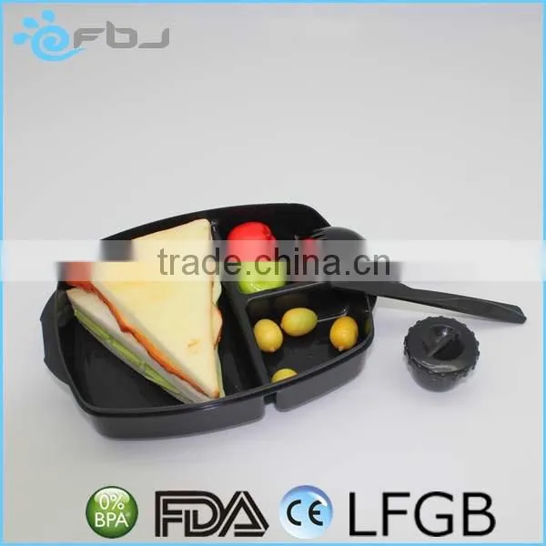 Custom Logo BPA Free Plastic Food Container 3 Compartment Microwave photo-2