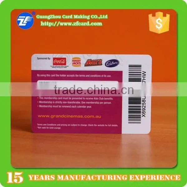 Pretty CR80 PVC Plastic Bar Code Membership Cards photo-2