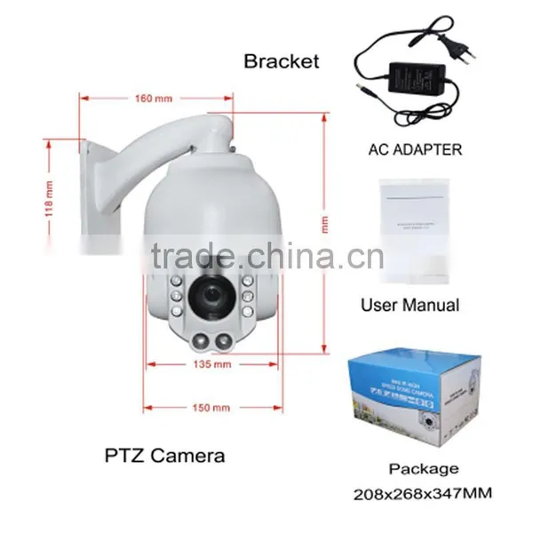 Full HD 1080P 2 Megapixel IR Mini Ptz Camera With 5~90mm Auto Zoom Lens photo-6