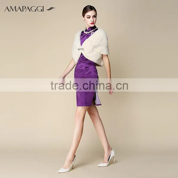 Custom White Mink Fur Shawl for Girls photo-2