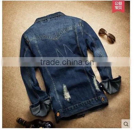 Casual Jeans Jacket Metrosexual Jacket Jeans Jacket Mens Thin Slim Jacket photo-2
