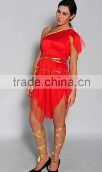 Greek Red Goddess Dress Sexy Princess Corset Costume