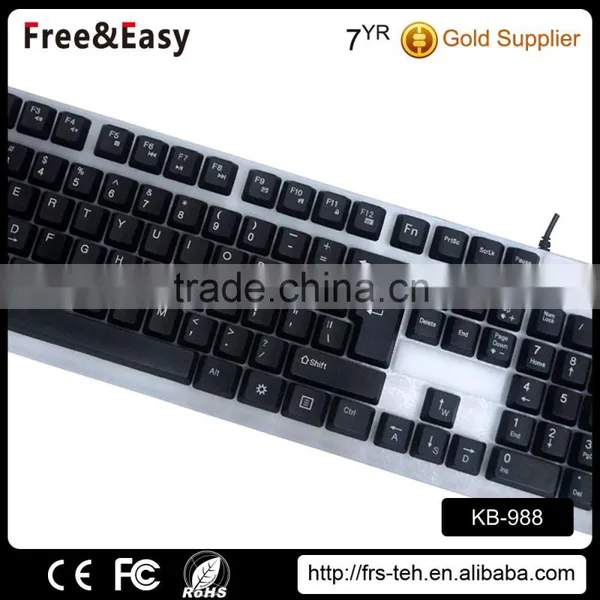 Hot Selling Wholesale Colorful LED Illuminate Ergonomic Wired Keyboard Supplier's Choice photo-6