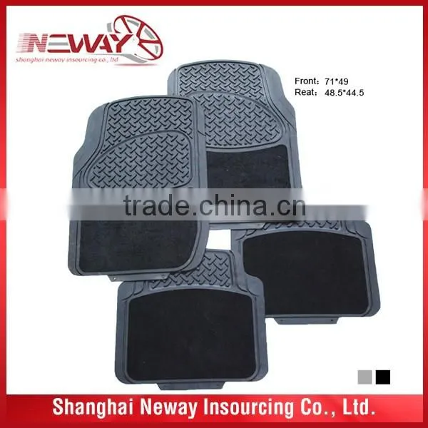 Universal PVC Car Mats With Carpet/rubber Car Mat With Carpet
