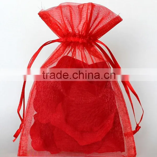 Organza Promotional Ribbon Bag Drawstring Organza Gift Bag