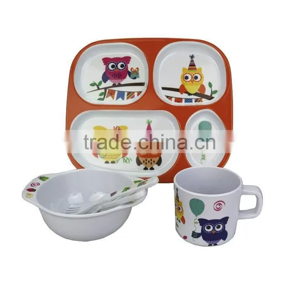 Wholesale Durable China Cute Printed Kids Plastic Dinnerware Sets Quality Choice photo-2