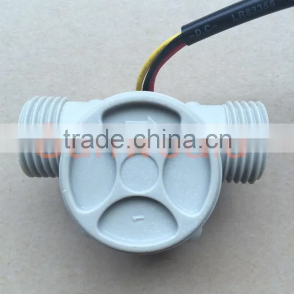 DN15 G1/2" Rate 1~30L/min Hall Magnetic Plastic Trasonic Water Flow Sensor for Pump photo-3
