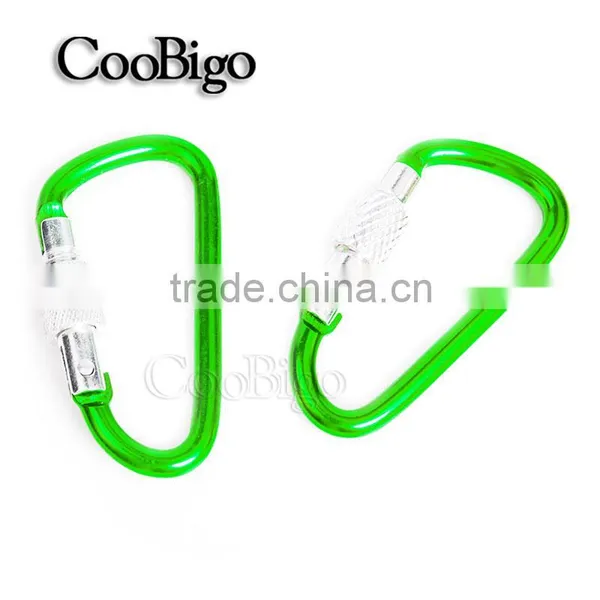 Aluminum Spring Locking Carabiner Snap Hook Hanger Keychain Hiking Camping #FLQ187-8C(Mix-s) photo-4