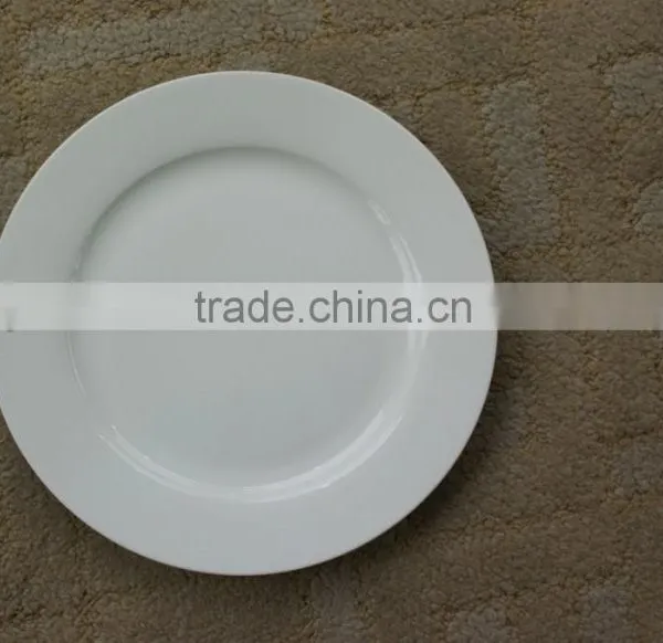 Round Shape White Body Porcelain Ceramic Dinnerware Tableware Bone China Dinner Plate Set